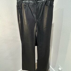 Women’s Black Pleather Jeans